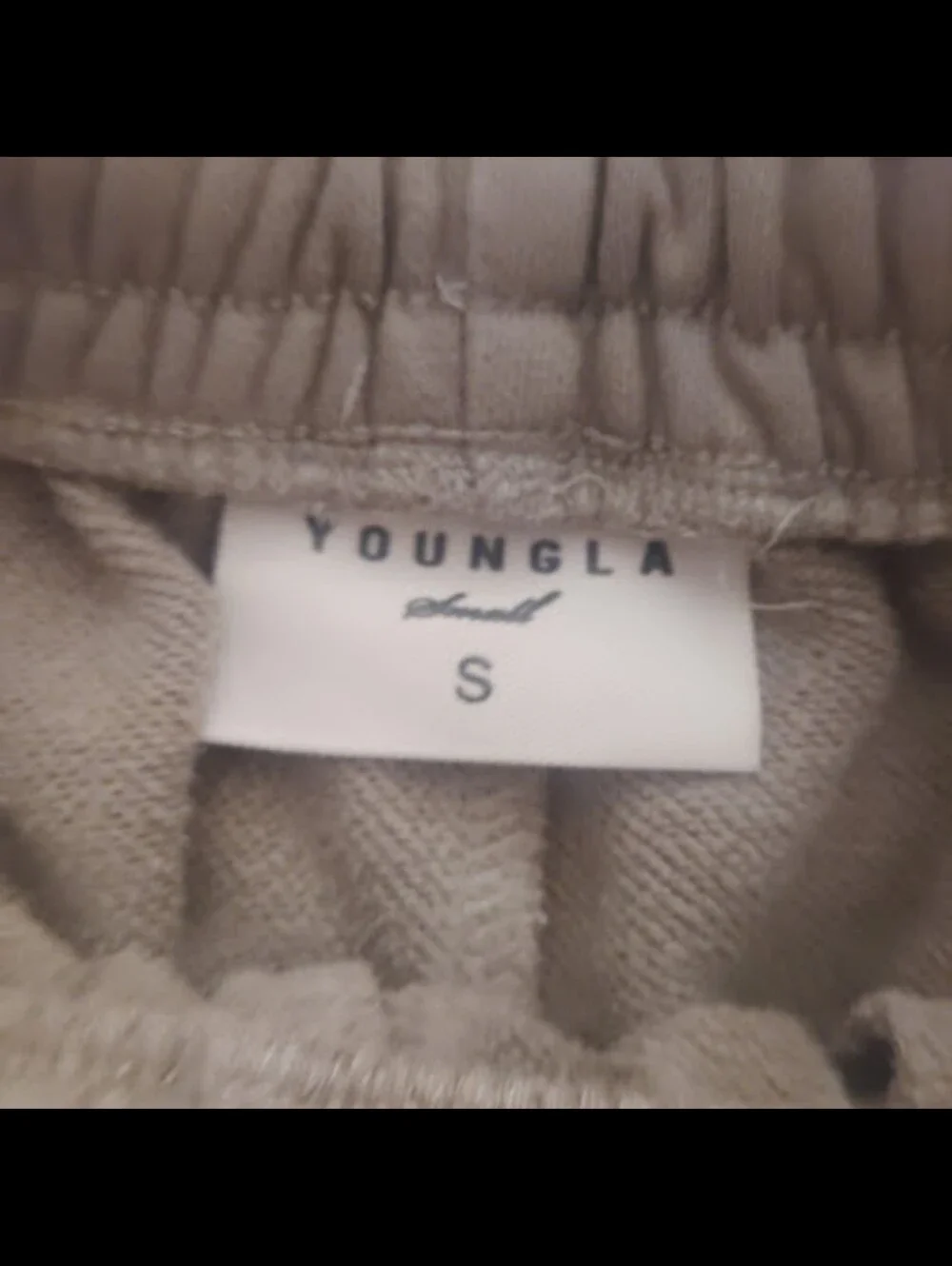YOUNG LA Tan Embroidered Joggers - Mens Size Small